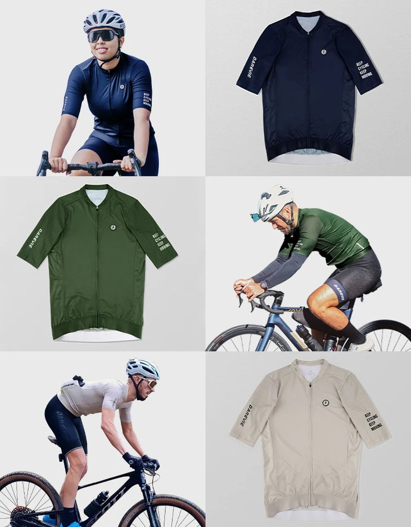 Cycling Jersey SPF 50 Anti-Uv Training Level Slim Fit Small Size Men Women Man Cycling Maillot Bike Jersey Cycling Shirt