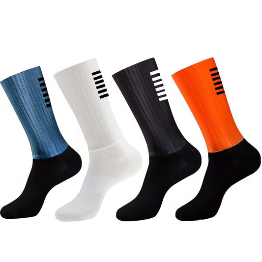 Silicone Cycling Aero Socks anti Socks Slip Men Bicycle Sport Running Bike Socks