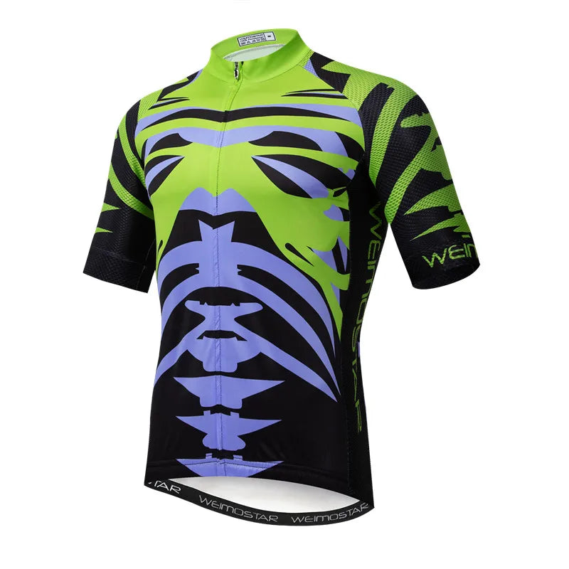 Top Green Cycling Jersey Funny Men'S Cookie Bicycle Cycling Clothing Maillot Ciclismo Breathable MTB Bike Jersey Shirt