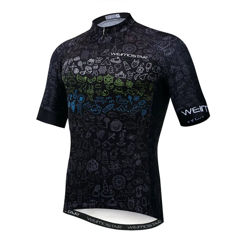 Top Green Cycling Jersey Funny Men'S Cookie Bicycle Cycling Clothing Maillot Ciclismo Breathable MTB Bike Jersey Shirt