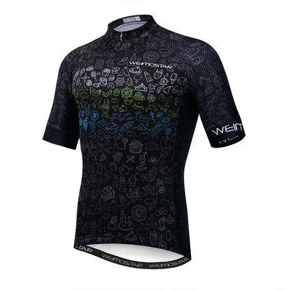 Top Green Cycling Jersey Funny Men'S Cookie Bicycle Cycling Clothing Maillot Ciclismo Breathable MTB Bike Jersey Shirt