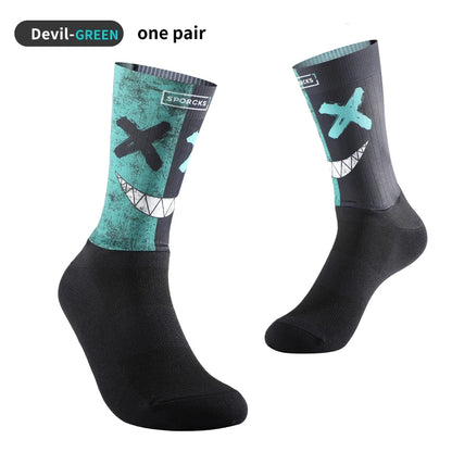 Demon Cycling Socks Men Sports Socks Riding Cycling MTB Cycling Socks Cycling Breaking Wind Socks Sports Sock Hiking Man Women