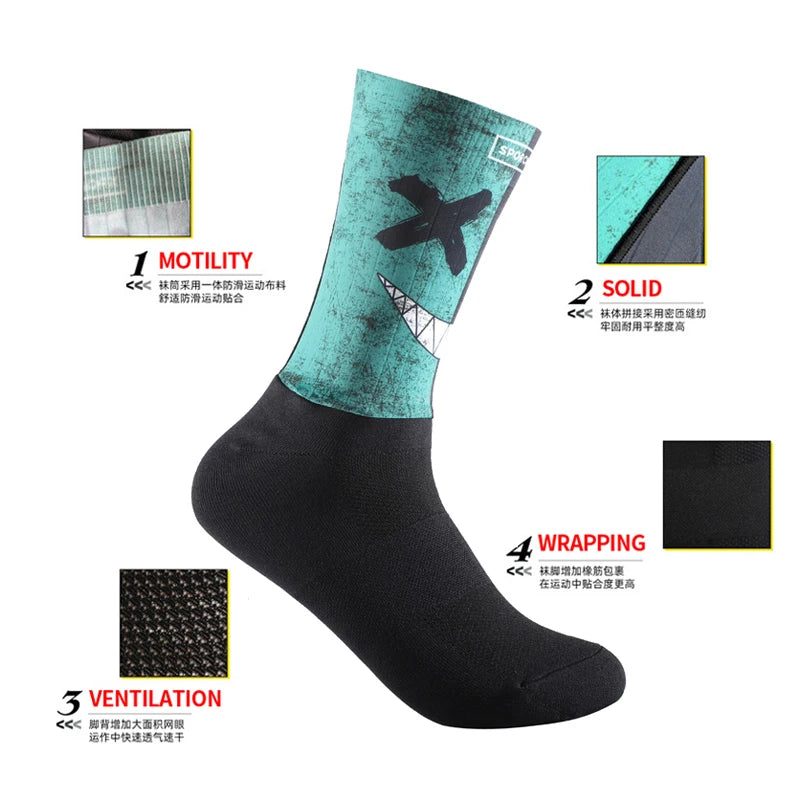 Demon Cycling Socks Men Sports Socks Riding Cycling MTB Cycling Socks Cycling Breaking Wind Socks Sports Sock Hiking Man Women