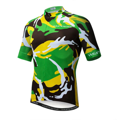 Top Green Cycling Jersey Funny Men'S Cookie Bicycle Cycling Clothing Maillot Ciclismo Breathable MTB Bike Jersey Shirt