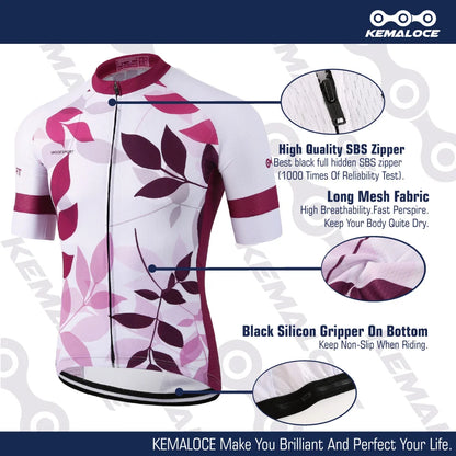 Women Cycling Jersey Eco-Friendly Special Pink Bicycle Wear Sport Lady Purple Bike Shirts Outdoor Female Girl Apparel