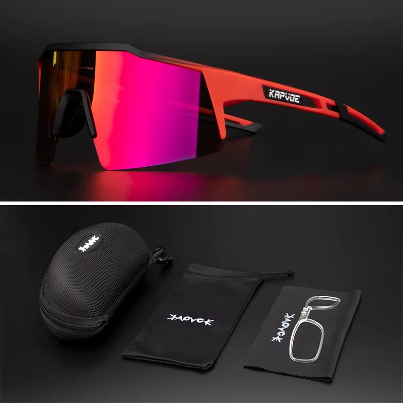 Kapove Cycling Glasses UV400 MTB Cycling Glasses Unisex Cycling Running Fishing Sports Sunglasses Polarized Cycling Sunglasses