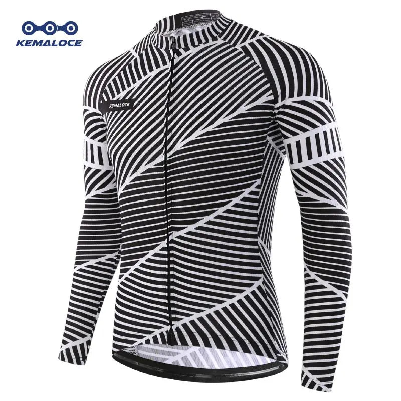 Wholesale 100% Polyester Men Cycling Jersey Quick Dry Bicycle Shirt Spring Full Sleeve Road Cycling Clothes Bike Jersey