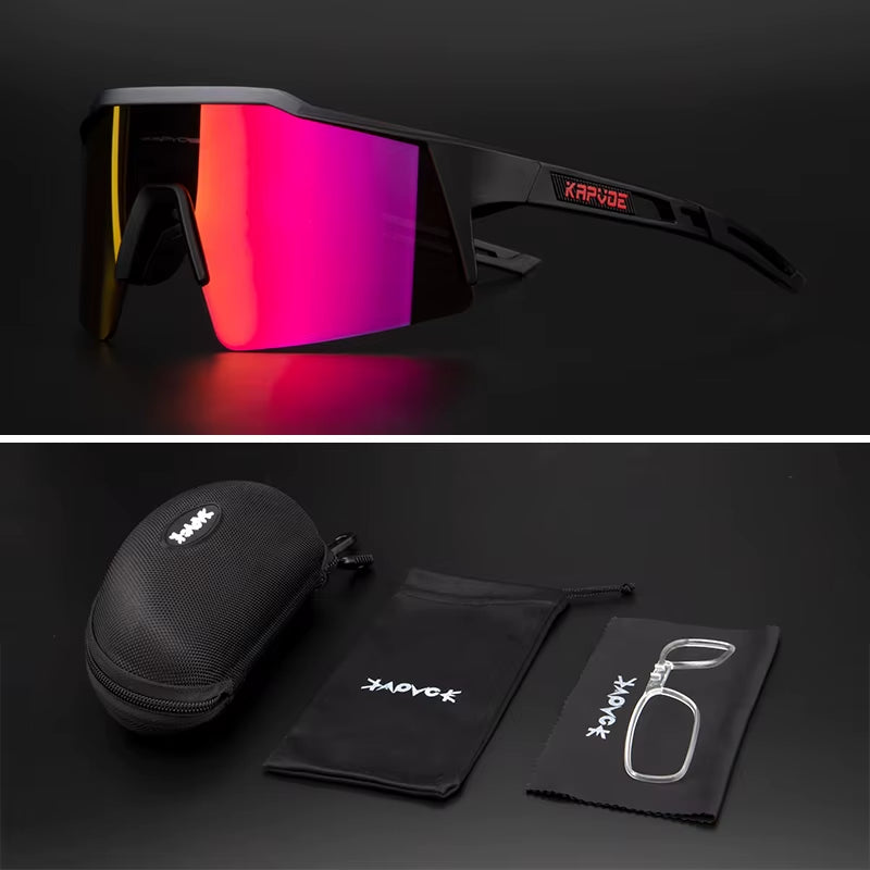 Kapove Cycling Glasses UV400 MTB Cycling Glasses Unisex Cycling Running Fishing Sports Sunglasses Polarized Cycling Sunglasses