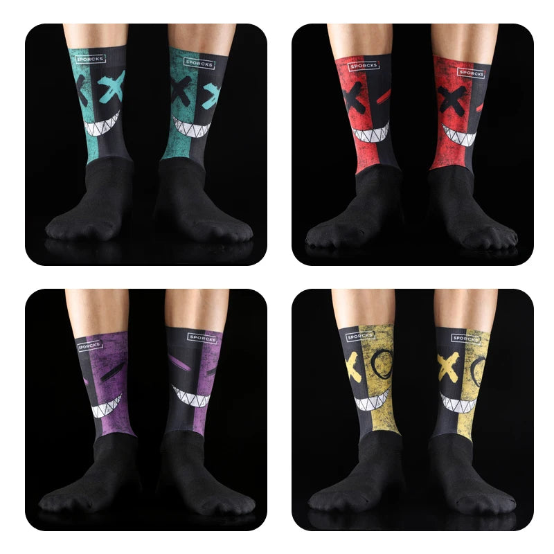 Demon Cycling Socks Men Sports Socks Riding Cycling MTB Cycling Socks Cycling Breaking Wind Socks Sports Sock Hiking Man Women