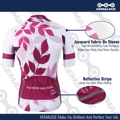 Women Cycling Jersey Eco-Friendly Special Pink Bicycle Wear Sport Lady Purple Bike Shirts Outdoor Female Girl Apparel