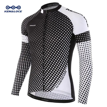 Wholesale 100% Polyester Men Cycling Jersey Quick Dry Bicycle Shirt Spring Full Sleeve Road Cycling Clothes Bike Jersey