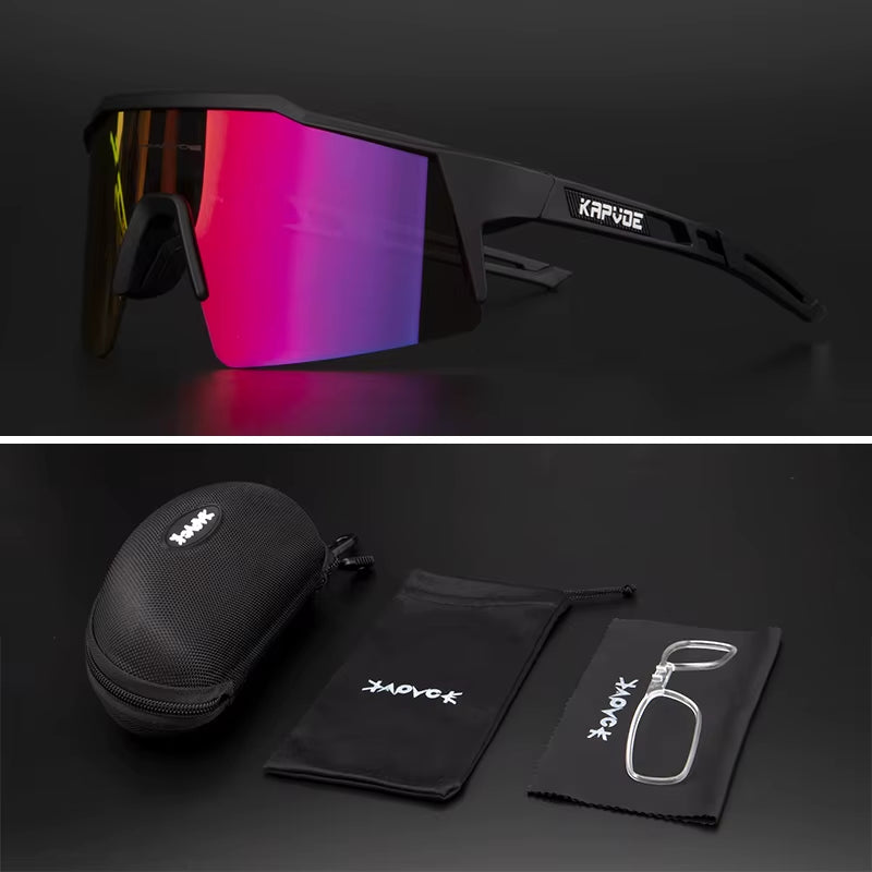 Kapove Cycling Glasses UV400 MTB Cycling Glasses Unisex Cycling Running Fishing Sports Sunglasses Polarized Cycling Sunglasses