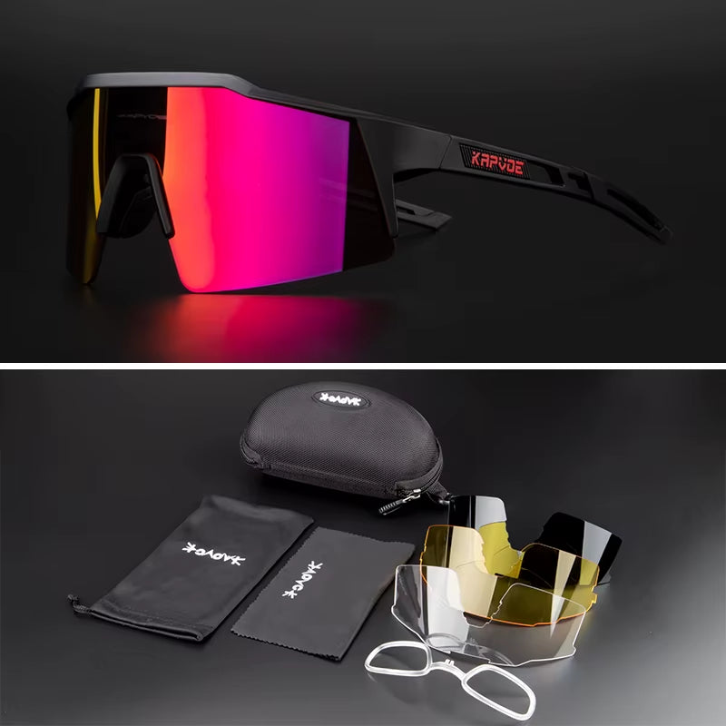 Kapove Cycling Glasses UV400 MTB Cycling Glasses Unisex Cycling Running Fishing Sports Sunglasses Polarized Cycling Sunglasses