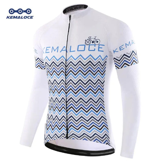 Wholesale 100% Polyester Men Cycling Jersey Quick Dry Bicycle Shirt Spring Full Sleeve Road Cycling Clothes Bike Jersey